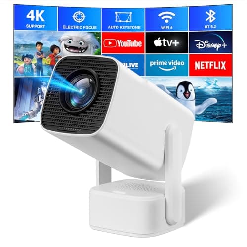 Mini Vidéoprojecteur Portable, SEPYMP Projecteur 4k, Enceinte Indépendante 5 Watts, 1080P HD, 350 ANSI, Android 11, Pré-installé Netflix, Youtube