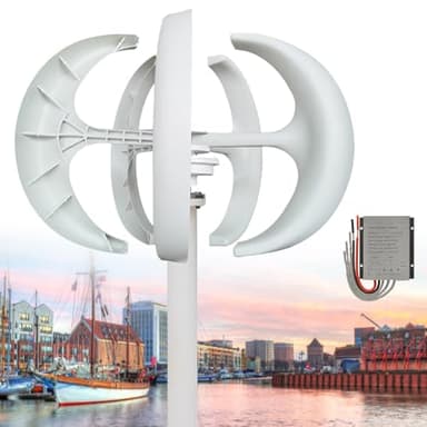 Naturalpowev Kit générateur d'éolienne 10000W avec 5 pales, 12V 24V 48V 72V 110V 220V Éolienne avec contrôleur pour éclairage Public Domestique,220V