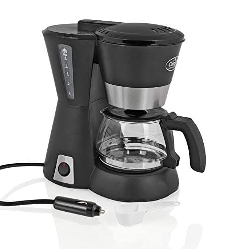 Camp 4 Cafetière 12 V 170 W 600 ml Noir pour camping, voiture, bateau