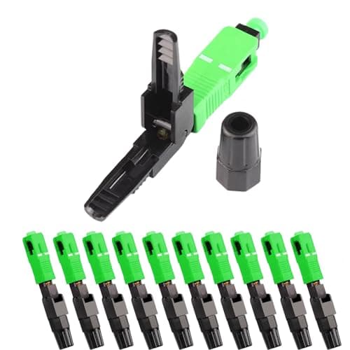 LIAYTRSS 10PCS Connecteur froid rapide de Fibre Optique SC/APC pour Connexion à Fibre Optique monomode et la Connexion à L'interface FC