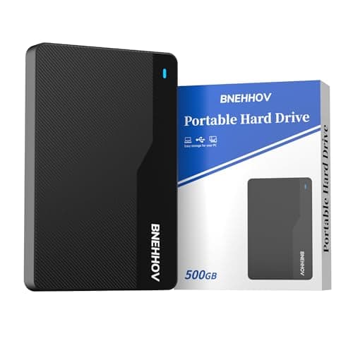BNEHHOV Disque Dur Externe Portable 500Go 2.5'' USB 3.0 Stockage HDD pour PS4, PC, Mac, Ordinateur Portable, Xbox, Android, Bureau