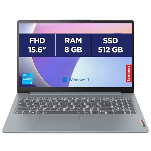 Lenovo IdeaPad Slim 3 15IAH8 - Ordinateur Portable 15.6'' FHD (Intel Core i3-N305, RAM 8Go, SSD 512Go, Intel UHD Graphics, Windows 11 Home) Clavier AZERTY Français - Gris