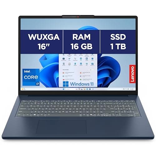 Lenovo IdeaPad Slim 3 16IRH10 - Ordinateur Portable 16'' WUXGA (Intel Core i7-13620H, RAM 16Go, SSD 1To, Intel UHD Graphics, Windows 11 Home) Clavier AZERTY Français - Bleu