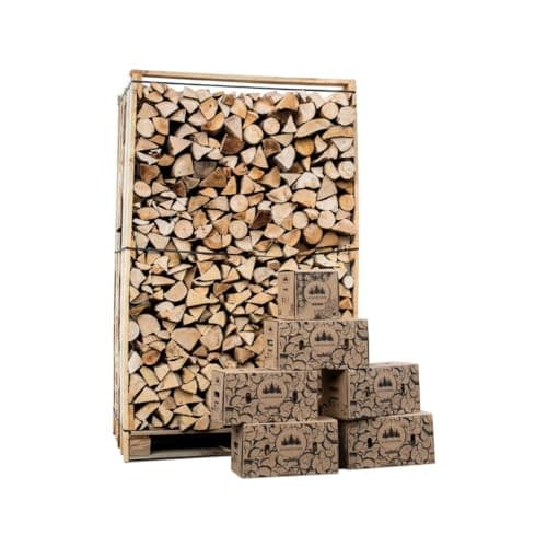 Box 3 stères 30cm Bois de Chauffage Sec 30kg Bois d'allumage 2KG Allume-feu Laine et Cire de Bois 100% Naturel pour cheminée poêle cuisinière brasero Barbecue
