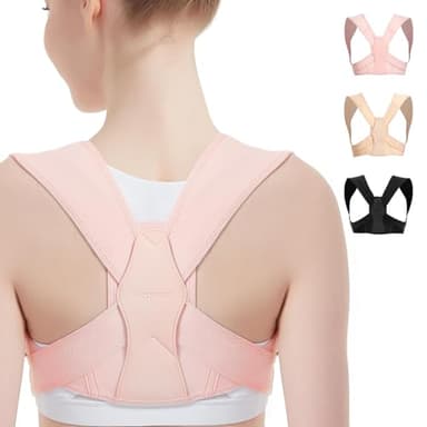 Vicorrect Correcteur de posture réglable pour le haut du dos, soutient la clavicule et soulage les douleurs au cou, aux épaules et au haut du dos, taille S/M
