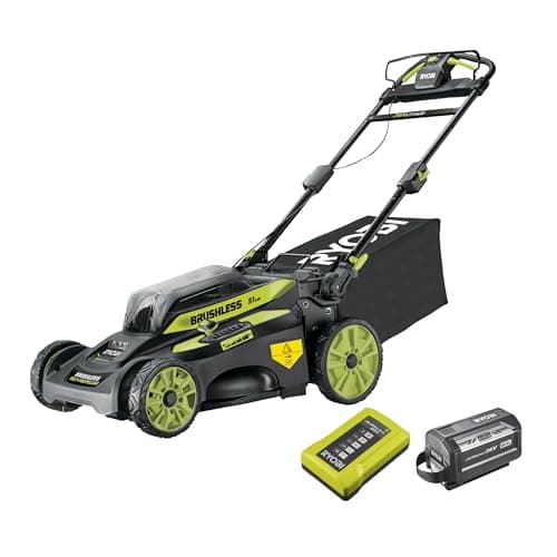 Tondeuse a Gazon sur batterie 51cm de coupe RYOBI RY36LMX51A-160 - Livré avec 1 batterie 36V 6.0Ah et chargeur rapide