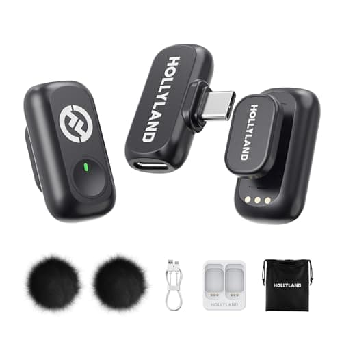 Hollyland Lark A1 Mini Duo (Space Gray, with USB-C RX) Wireless Microphone