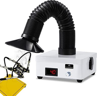 BAOSHISHAN Extracteur de fumée à souder absorbeur de fumée de Bureau dissipateur de Ventouse de fumée avec filtres à 3 étages pour Le Travail de Soudure de Soudure de Bricolage Blanc