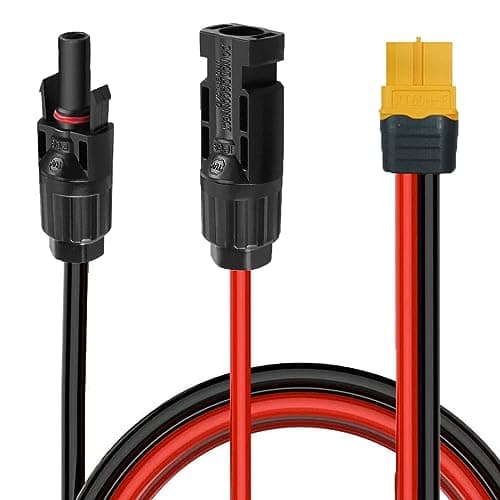 YIMIKEDAYA Adaptateur solaire vers XT60 Câble solaire 12 AWG Câble de panneau solaire compatible avec Ecoflow River Delta Series Bluetti Portable Station d'alimentation Panneau solaire 2 m