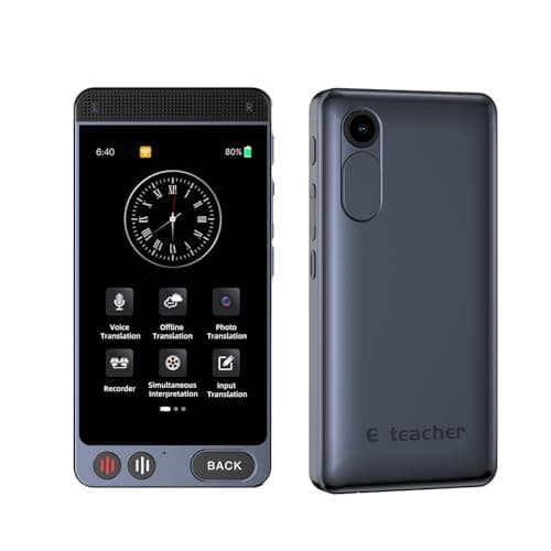 Appareil de traducteur de langue, traducteur IA 142 langues avec batterie de 2000 mA, traduction vocale bidirectionnelle en temps réel, traducteur instantané portable intelligent pour voix/texte/photo