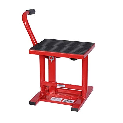 Lève-Moto Cric Capacité de Charge 135 kg Plateforme élévatrice pour Motos Support Béquille 31-41 cm