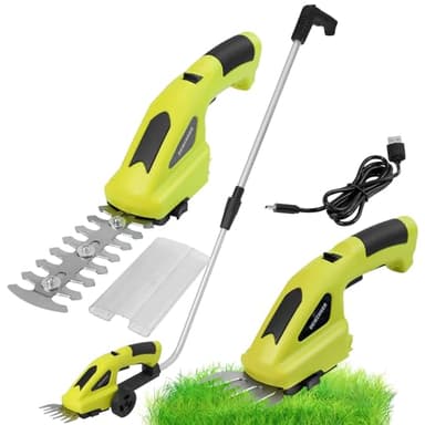 DEWINNER Coupe Bordure sans Fil, 2 en 1 Cisaille à Gazon 7.2V, Taille Haies sans Fil, Manche Long Télescopique Détachable 100cm, pour Couper Gazon/Buisson