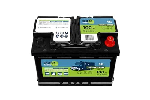 Batterie Gel 12 V 100 Ah – Batterie de Camping Mobile et Stationnaire – Batterie Gel Pour Camping-Car – Batterie de Voiture Pour Caravane – Batterie Protégée Contre les Vibrations et les chocs