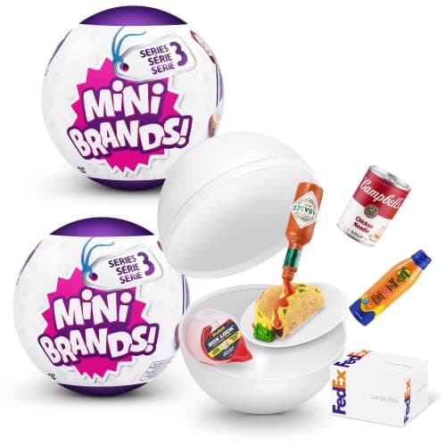 5 SURPRISE Mini Brands Global Series 3 Mystery Capsule Real Miniature Brands Jouet à Collectionner (Lot de 2), PVC