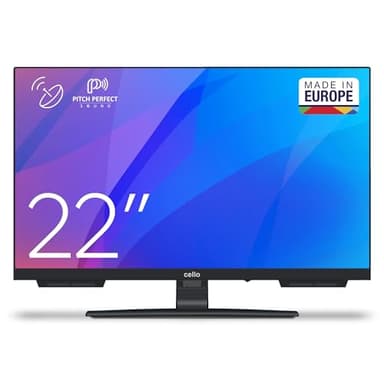 Cello C2224SH 22"" Full HD LED TV avec Triple Tuner sans Cadre (DVB-C/-S2/-T2) “Pitch Perfect Sound” Idéal pour Les Petites pièces Fabriqué en Europe [2024]. "