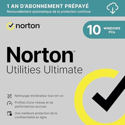 Norton Utilities Ultimate 2025 | 10 appareils | 12 Mois | Téléchargement