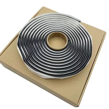 Ruban Butyle, Mastic en Bande pour Camping Car, Ruban Mastic Rond en Caoutchouc Butyle avec Boîte 9,5 mm De Diamètre X 4 m Noir