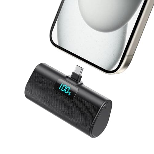 Batterie Externe pour iPhone 16/15 Series, 5200mAh USB C Power Bank à Charge Rapide, Ultra-Compact et Léger Batterie Portable Écran LCD Chargeur Portable pour iPhone 16/15/15 Pro Max Samsung etc.
