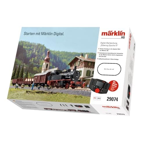 Märklin- Digital Startpackung mit BR 74 Kit de démarrage numérique Train de Marchandises, 29074, Multicolore