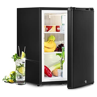 Smad Frigo Camping car 12V 220V, Frigo 12V, avec Serrure, 0-10℃, Réfrigérateur Silencieux pour Chambre Camping Camion Fourgon Van Caravane, Noir, 51L