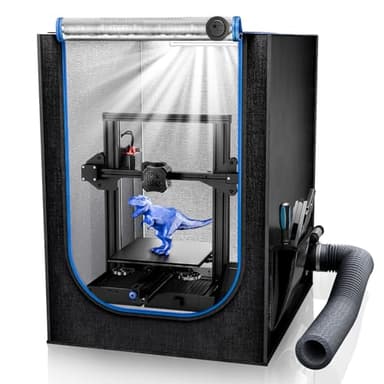 YOOPAI Caisson Imprimante 3D avec Fente pour Lumière, Thermo Hygromètre, Kit de Ventilation pour Creality Ender 3/Ender 3 Pro/Ender 3V2/Ender 3S1/Neo
