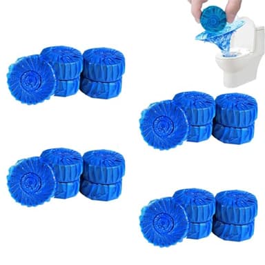 Blocs WC Eau Bleue,Bloc de Nettoyage de Toilette,Blocs WC Eau,Toilettes Propres Désodorisant Bleu,Blocs de Réservoir de Toilettes,Bloc de Nettoyage de Toilette,Bloc de Toilette Encastré, 20pc