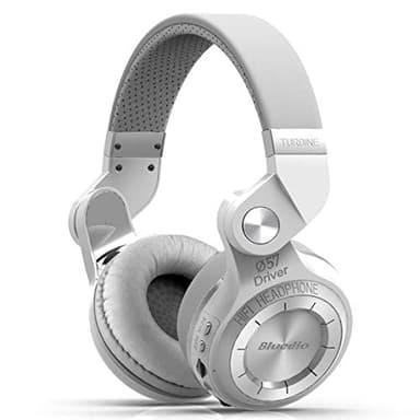 Bluedio Casque Bluetooth sans fil pliable avec fente pour carte Micro SD/radio FM/prise en charge Amazon Web Services/micro/filaire pour téléphones portables/TV/PC (blanc)