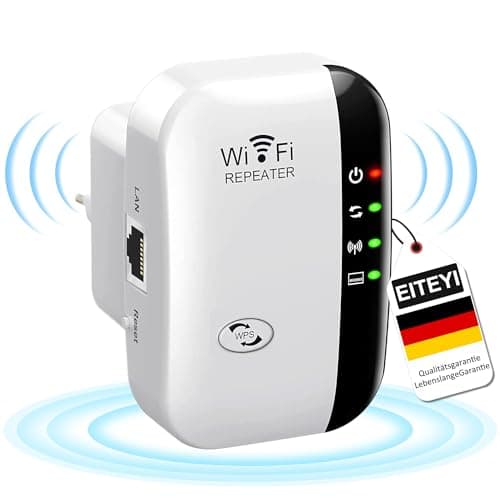 2024 Nouveau EITEYI Répéteur WiFi Puissant 300Mbps, Amplificateur WiFi Puissant 2.4GHz WiFi Extender Range Booster WiFi avec WPS Protection, Manuel en français