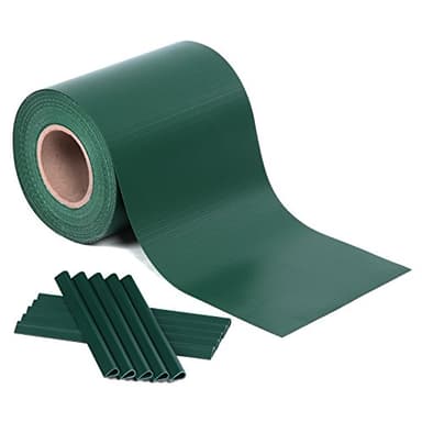 SONGMICS Brise-vue en PVC, Pare-vent, Clôture, rouleau de 0.19 x 40 m, opaque, décoration pour balcon et jardin, protection solaire, résistant aux UV, 25 accessoires de fixation fournis, Vert GPJ040L