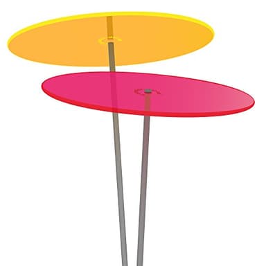 Cazador del Sol Medio Lot de 2 disques attrape-soleil - Jaune/rouge - 1,20 m de hauteur