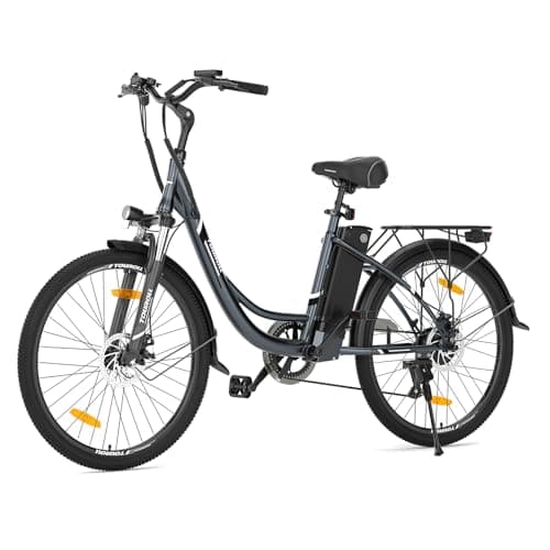 Touroll B1 Vélo Électrique, 26" vélo électrique Urbain avec 36V 15.6Ah Batterie Amovible, Vélo de Ville électrique 250W, 7 Vitesses, E-Bike Urbain pour Adulte