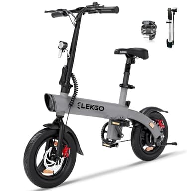 ELEKGO Vélo Électrique Pliable,14 Pouces Smart Urban E-Bike Vélo électrique de Ville, Vélo Électrique avec Pédalage Assisté, Portable Compact,Adulte Unisexe