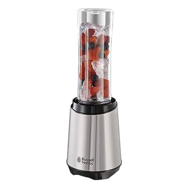 Russell Hobbs Blender & Mixeur Smoothie [Puissant & simple] Mix&Go (23500 tr/min, démarrage auto. par pression, 1x gourde portable 600 ml incl. sans BPA lavable lave-vaisselle, lames en inox) 23472-56