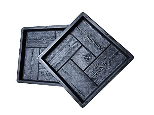 FHONYX 2 PCS Moules à béton 30x30x3cm, De Dalles De Pavage, En Planche De Béton, Imitation De Bois, pelouse jardin, décoration jardin, chemin, Bricolage, pavés, Réutilisable, coulage