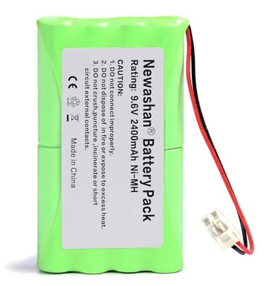 NEWASHAN Batterie pour Somfy 2400720 5008956 5071688 9001001 Moteur Freevia Axovia Evolvia Passeo GDK SGA SGS de Portail Porte de Garage M3 HR15/51 Rechargeable Ni-MH Piles Accu 2400mAh 9,6V