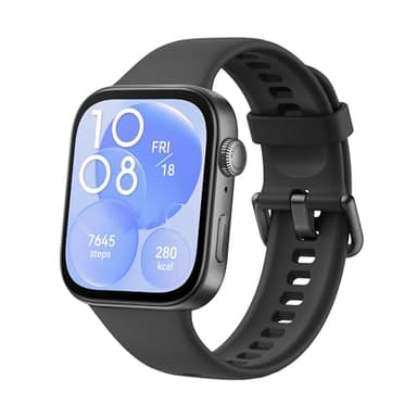 HUAWEI Watch FIT 3, 1.82″ AMOLED-Display, Ultraschlankes Design, Bluetooth-Anrufe, BIS zu 10 Tage Akkulaufzeit, Kompatibel mit iOS & Android, Umfassendes Health & Fitness-Management, GPS, Schwarz