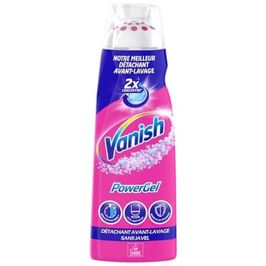 Vanish Powel gel, détachant avant-lavage et sans javel avec tête frotteuse, 200ml