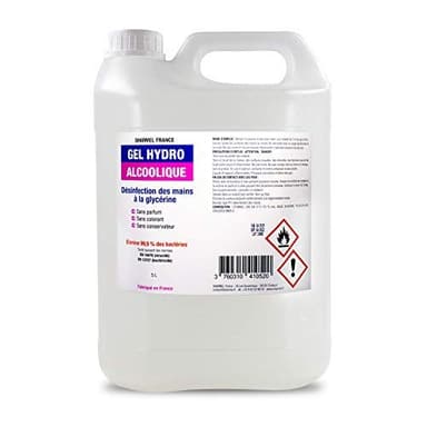 Gel Hydroalcoolique 5L - Fabriqué en France - teneur en alcool 70%