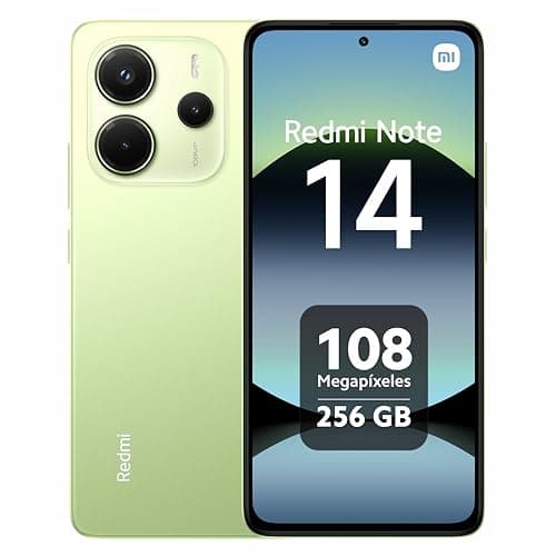 Xiaomi Redmi Note 14 Smartphone, 8+256Go, Vert, Système de caméra AI 108MP, Batterie de 5500mAh, Affichage de Soins oculaires 120 Hz, fonctionnalités AI (Pas de Chargeur Inclus)