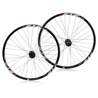 ZTZ Roues de VTT de 26"/69,8 cm/73,7 cm, jantes ultra légères en alliage d'aluminium 32H haute résistance, frein à disque à dégagement rapide, compatible cassette 7-12 vitesses (roues avant + arrière,