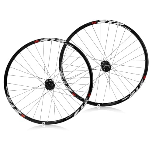ZTZ Roues de VTT de 26"/69,8 cm/73,7 cm, jantes ultra légères en alliage d'aluminium 32H haute résistance, frein à disque à dégagement rapide, compatible cassette 7-12 vitesses (roues avant + arrière,