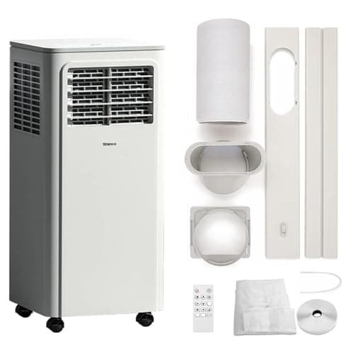 SHINCO Climatiseur mobile, 7000 BTU 2,05kW, Refroidir&Ventilation&Déshumidification, taille de la pièce jusqu'à 54m³(18㎡), Climatiseur mobile avec tuyau d'évacuation et tuyau de vidange, mode sommeil