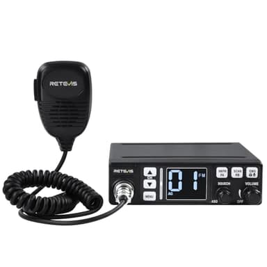 Radio CB Retevis MB63, avec sonorisation (PA), limiteur de Bruit Automatique, 40 canaux, Montage Fixe, Facile à Utiliser, Prise Haut-Parleur Externe pour camionneurs, Longue portée