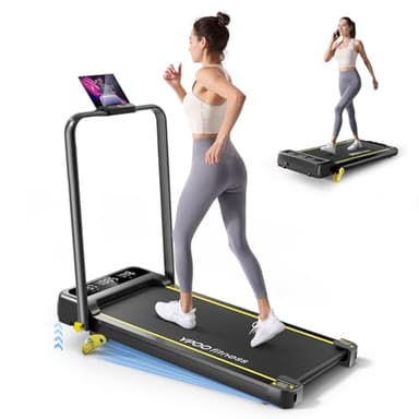 YPOO Tapis de Course Pliable Inclinable,Tapis de Marche Pliable Max. Charge 140kg, 2.5HP Walking Pad Silencieux pour la Maison & Bureau, avec Télécommande et App