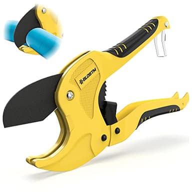 BLOSTM Coupe-tuyau en plastique - Coupe-tuyau à cliquet robuste avec capacité de coupe de 42 mm de diamètre extérieur pour tuyaux en PVC, PEX, PPR et Caoutchouc