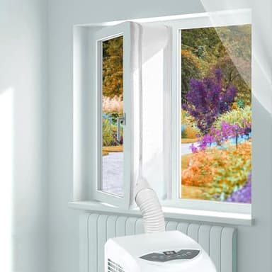 Yulado 300cm Joint de fenêtre pour climatiseurs, Joint de fenêtre de climatiseur Mobile, kit calfeutrage climatiseur, Convient à Toutes Les unités de climatisation Portables, Facile à Installer