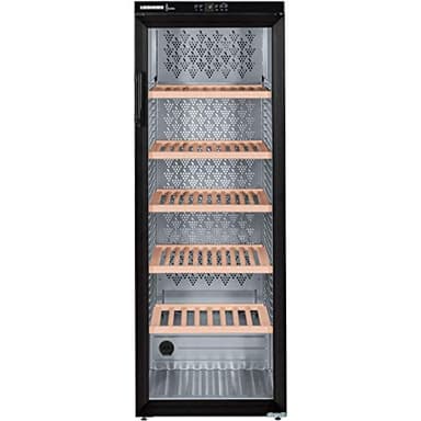 Cave de vieillissement Liebherr WKB4212 - Cave de vieillissement- Capacité : 200 bouteilles - Air brassé - humide - Noir - Porte Vitrée - 6 clayettes Bois - classe A