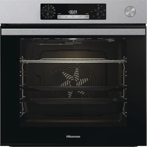 Hisense BSA66211AX, Four multifonction thermoventilé avec générateur de vapeur, Cavité XXL 77L, nettoyage de l'eau, 13 fonctions de cuisson, cuisson combinée à la vapeur, fonction pizza 300 °C