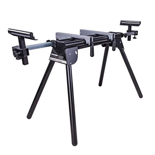 Evolution Power Tools Support Universel Pour Scie À Onglet - Pieds Repliables, Bras De Support Extensibles, Convient À La Plupart Des Marques, Supporte 150 Kg Et Une Longueur De 3 m - EVOMS1