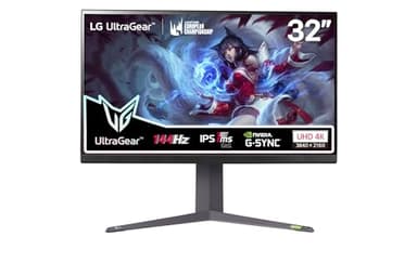 LG UltraGear™ 32GR93U-B Ecran PC Gaming 32" - dalle IPS résolution UHD 4K (3840x2160), 1ms GtG 144Hz, DisplayHDR™400, DCI-P3 95%, AMD FreeSync Premium, compatible NVIDIA G-Sync, HDMI 2.1